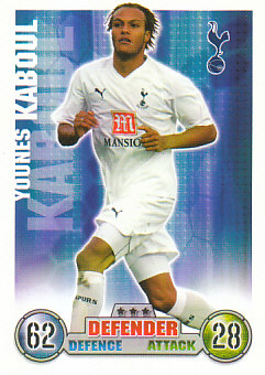 Younes Kaboul Tottenham Hotspur 2007/08 Topps Match Attax #278